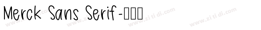 Merck Sans Serif字体转换